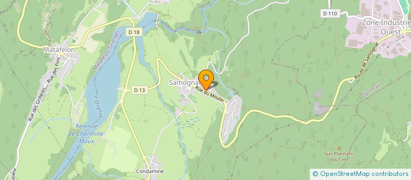 localisation de l'entreprise SCI DU REPOS  SAMOGNAT