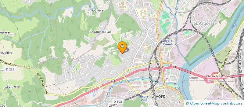 localisation de l'entreprise SCI DU RHONE  GIVORS