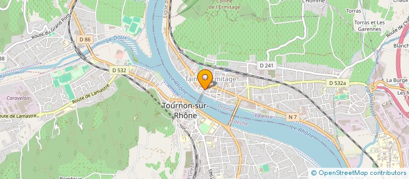 localisation de l'entreprise SCI DU RHONE  TAIN-L'HERMITAGE