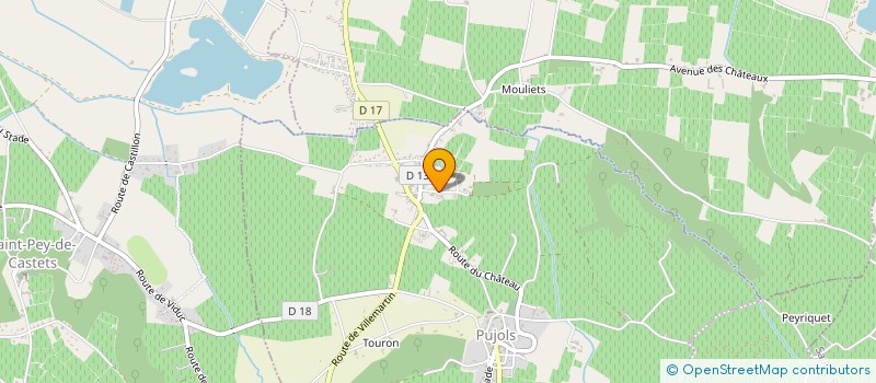 localisation de l'entreprise SCI DU RIEUVERT  PUJOLS