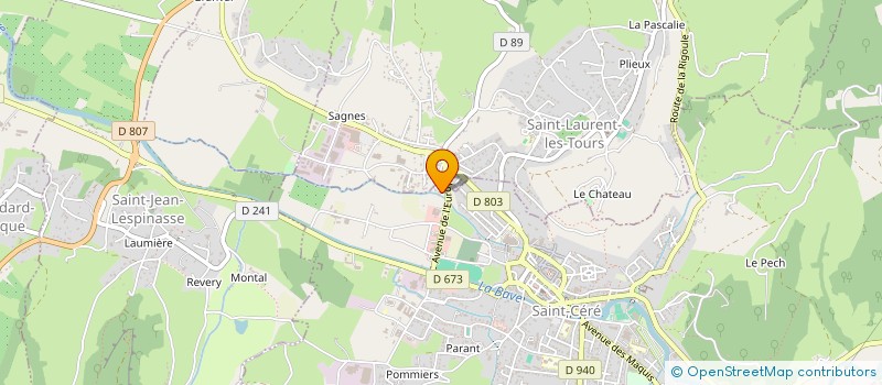 localisation de l'entreprise SCI DU RIOL  SAINT-CERE