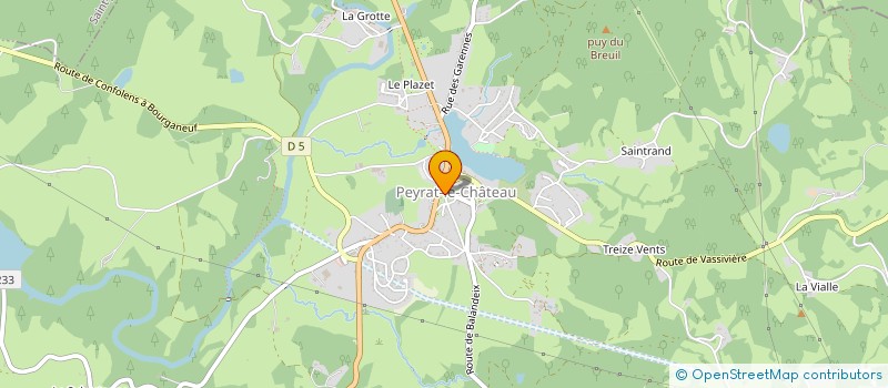 localisation de l'entreprise SCI DU RIOU SINDROUX  PEYRAT-LE-CHATEAU