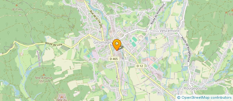 localisation de l'entreprise SCI DU RIOZ  GIROMAGNY