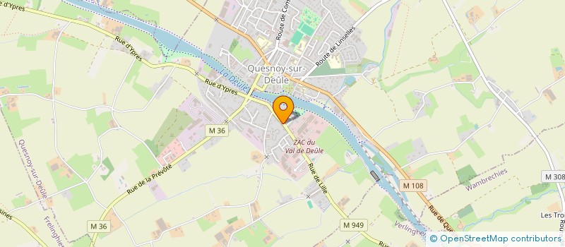 localisation de l'entreprise SCI DU RIVAGE à QUESNOY-SUR-DEULE