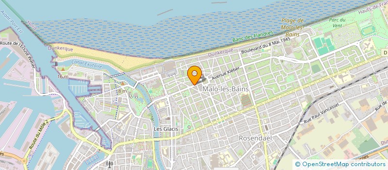 localisation de l'entreprise SCI DU RIVAGE à DUNKERQUE