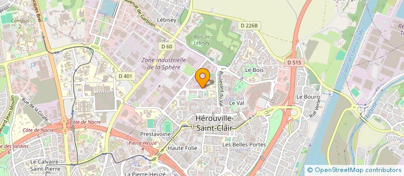 localisation de l'entreprise SCI DU ROBINIER à HEROUVILLE-SAINT-CLAIR