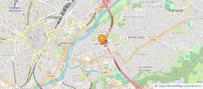 localisation de l'entreprise SCI DU ROC à LIMOGES