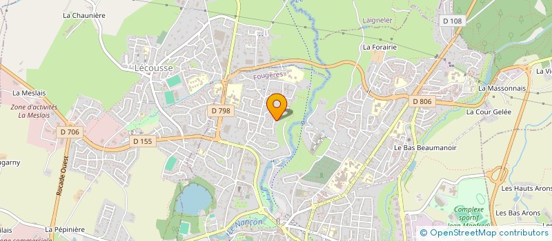 localisation de l'entreprise SCI DU ROC  FOUGERES