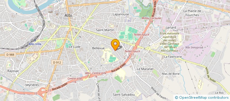 localisation de l'entreprise SCI DU ROC BELLEVUE à ALBI