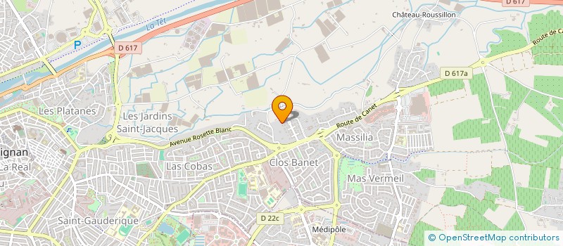 localisation de l'entreprise SCI DU ROC BLANC  PERPIGNAN