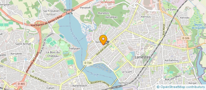 localisation de l'entreprise SCI DU ROCHER  LANESTER