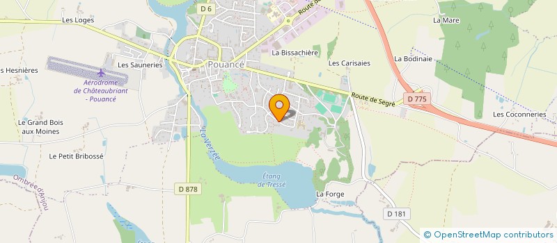 localisation de l'entreprise SCI DU ROCHER  OMBREE D'ANJOU