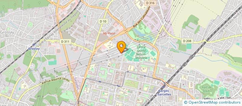 localisation de l'entreprise SCI DU ROCHER  SARCELLES