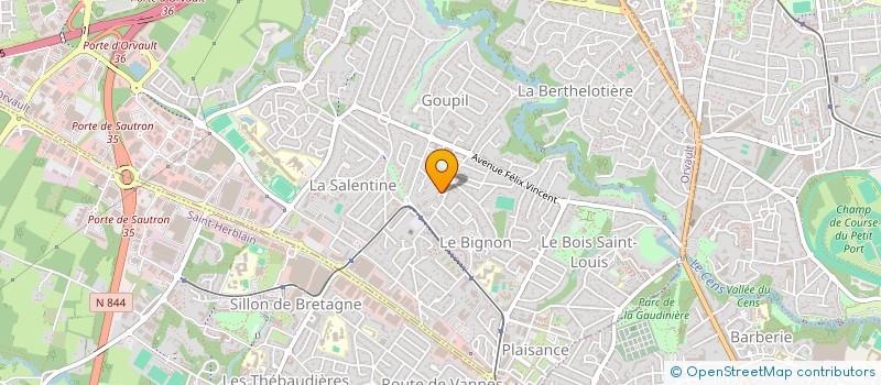 localisation de l'entreprise SCI DU ROCHER  ORVAULT