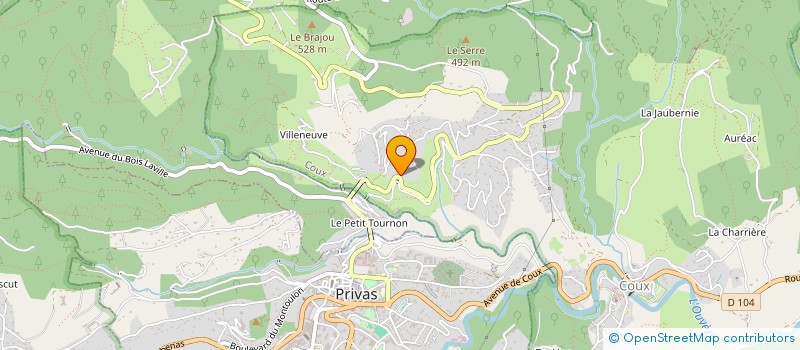 localisation de l'entreprise SCI DU ROCHER  COUX