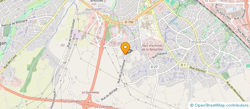 localisation de l'entreprise SCI DU ROCHER  TREGUEUX