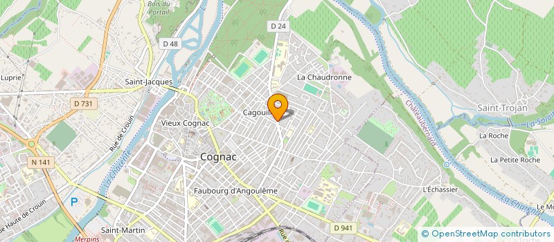 localisation de l'entreprise SCI DU ROCHER AU CHENE à COGNAC