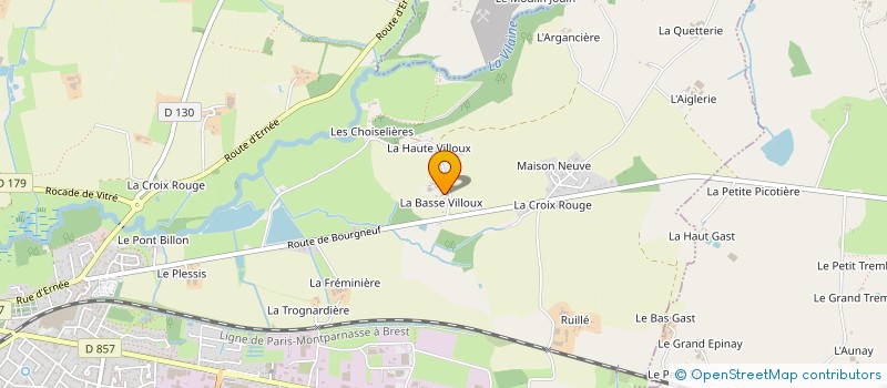 localisation de l'entreprise SCI DU ROCHER DE L'OILINIERE  VITRE