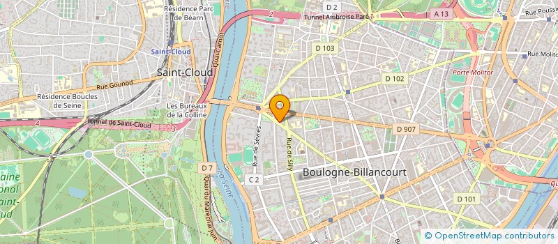 localisation de l'entreprise SCI DU ROND POINT à BOULOGNE-BILLANCOURT