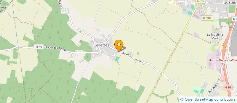 localisation de l'entreprise SCI DU ROND POINT FLEURI à CELLETTES