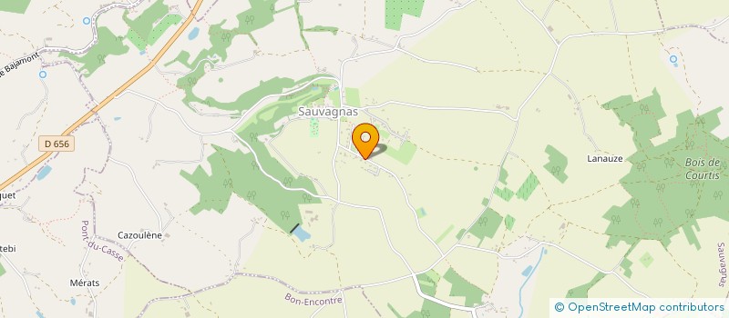 localisation de l'entreprise SCI DU ROOF  SAUVAGNAS