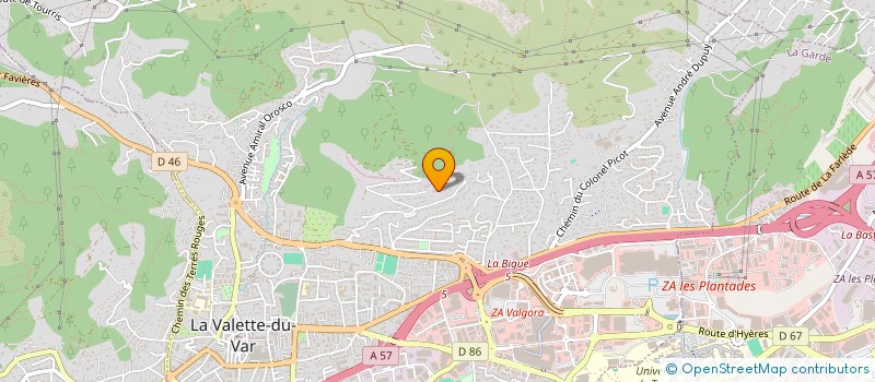localisation de l'entreprise SCI DU ROUCAS à LA VALETTE-DU-VAR