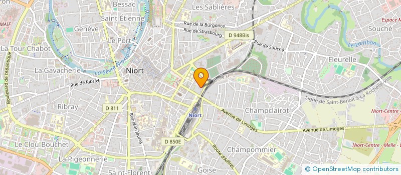 localisation de l'entreprise SCI DU ROULAGE YSER à NIORT