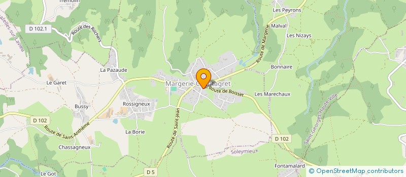 localisation de l'entreprise SCI DU ROYET  MARGERIE-CHANTAGRET