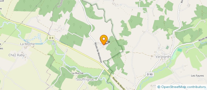 localisation de l'entreprise SCI DU ROZEAU à SOUFFRIGNAC