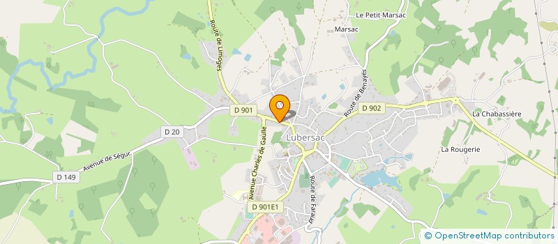 localisation de l'entreprise SCI DU RUBEAU  LUBERSAC