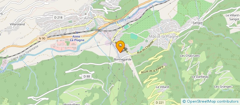 localisation de l'entreprise SCI DU RUISSEAU DE BONNEGARDE  LA PLAGNE TARENTAISE