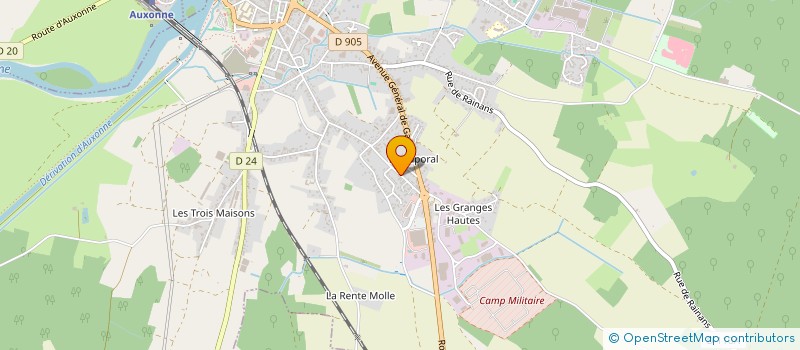 localisation de l'entreprise SCI DU SABOT  AUXONNE