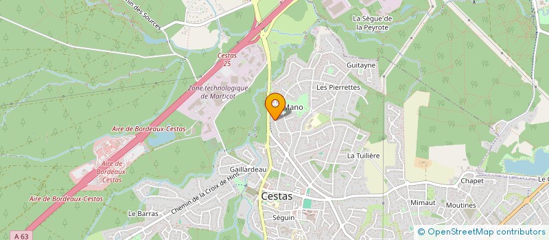 localisation de l'entreprise SCI DU SACRE COEUR  CESTAS