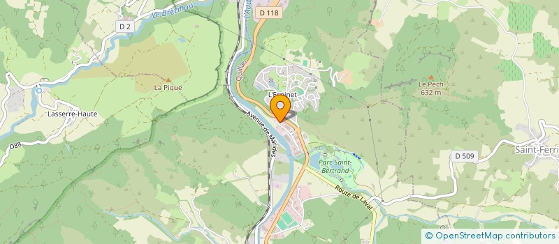 localisation de l'entreprise SCI DU SAINT BERTRAND à QUILLAN