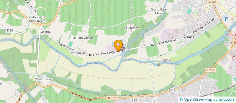 localisation de l'entreprise SCI DU SAINT LAURENT à SAINT-LAURENT-DE-COGNAC