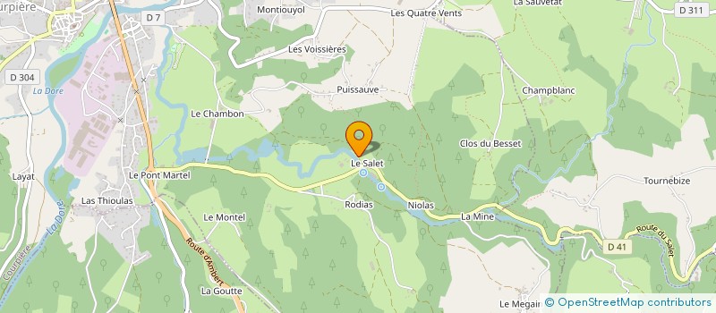localisation de l'entreprise SCI DU SALET à COURPIERE
