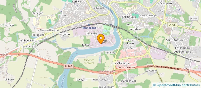 localisation de l'entreprise SCI DU SAND  HENNEBONT