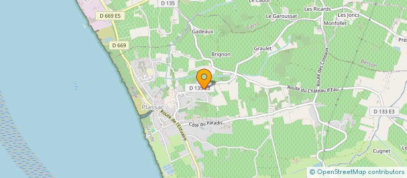 localisation de l'entreprise SCI DU SANSONNET  PLASSAC