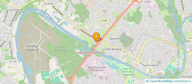 localisation de l'entreprise SCI DU SAUVAGE à SAINT-YRIEIX-SUR-CHARENTE