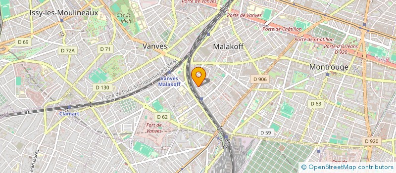 localisation de l'entreprise SCI DU SENTIER  MALAKOFF