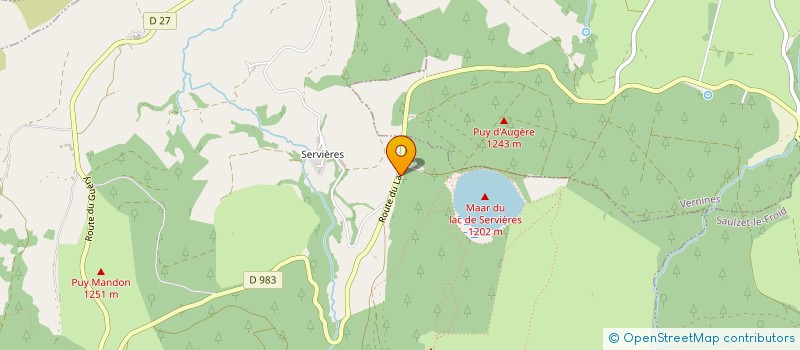 localisation de l'entreprise SCI DU SERVIERES  ORCIVAL