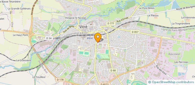 localisation de l'entreprise SCI DU SEVIGNE  VITRE