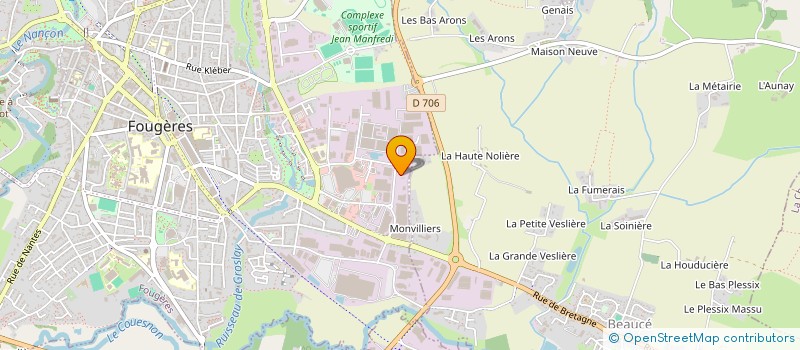 localisation de l'entreprise SCI DU SIEGE JEAN PREVOST  FOUGERES