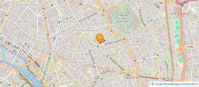 localisation de l'entreprise SCI DU SIX IMPASSE DELAUNAY  PARIS