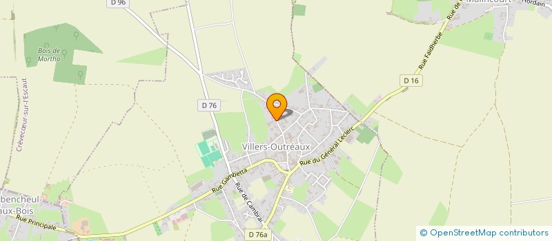 localisation de l'entreprise SCI DU SOLEIL  VILLERS-OUTREAUX