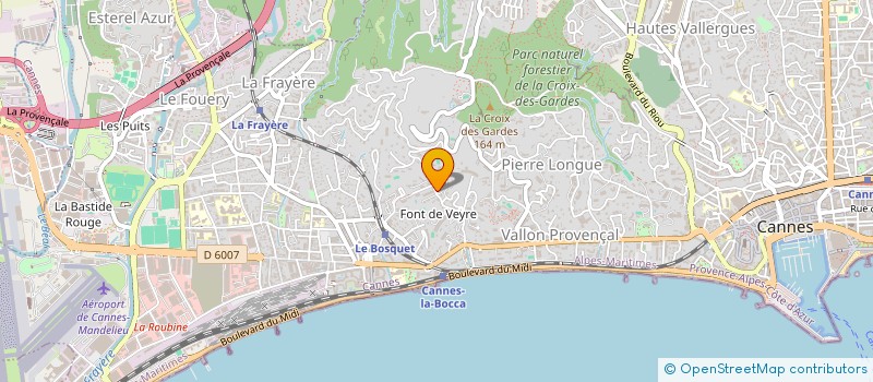 localisation de l'entreprise SCI DU SOLEIL à CANNES