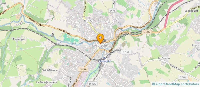 localisation de l'entreprise SCI DU SOLEIL  L'ARBRESLE