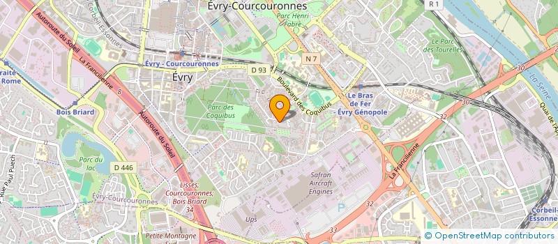 localisation de l'entreprise SCI DU SOLEIL à EVRY-COURCOURONNES