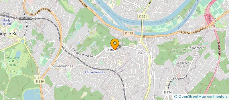 localisation de l'entreprise SCI DU SOLEIL  LOUVECIENNES