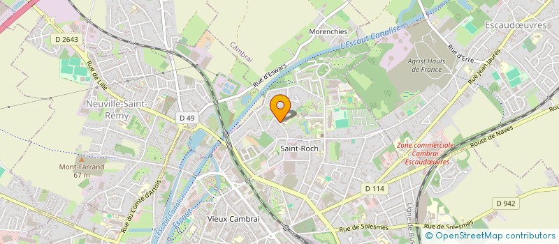 localisation de l'entreprise SCI DU SOLEIL à CAMBRAI